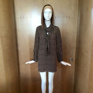 Marc Jacob's Fan Print Long Sleeve V-Neck Tunic
